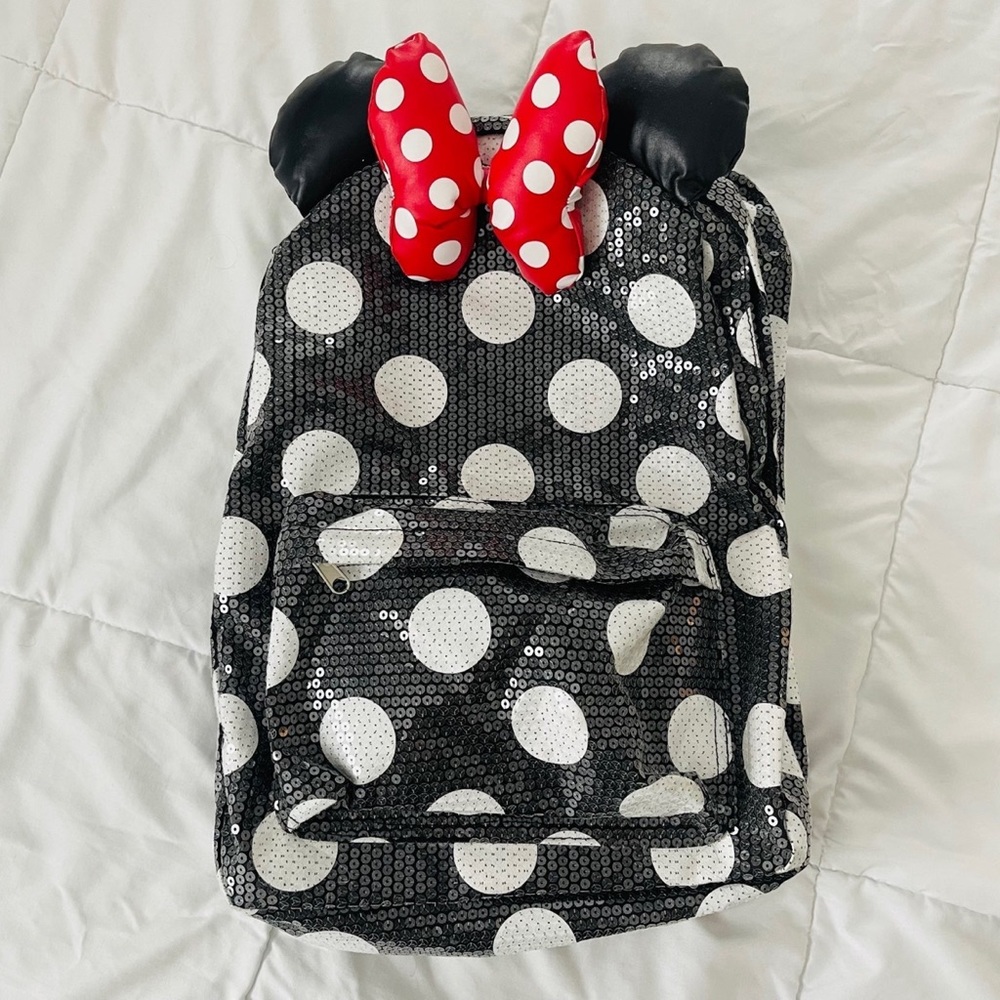 Disney parks sequin Minnie backpack - Picture 1 of 4